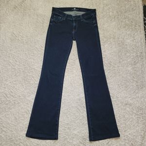 7 Seven For All Mankind The Skinny Bootcut Jeans Size 26 Women's Dark Blue